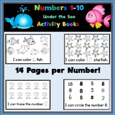 Numbers 1-10 Activity Books with Counting, Identification,