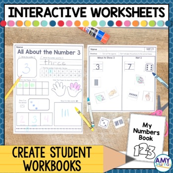 Numbers 1 - 10 Anchor Charts and Interactive Worksheets - Teaching