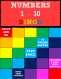 Numbers 1-10 BINGO