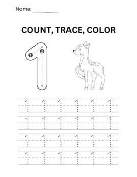 Numbers 1-10, Count, Trace and Color Worksheets. Printable Activities ...