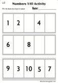 Numbers 1-10 Counting Differentiated Assessment / Matching