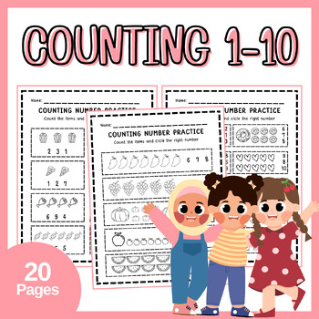 Preview of Numbers 1-10 Counting – Worksheets Kindergarten