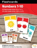 Numbers 1-10 Flashcards / Set of 10 / Printable