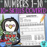 Numbers 1-10 Handwriting and Counting worksheets | Winter 