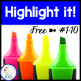 Numbers 1-10 | Highlight it! Free