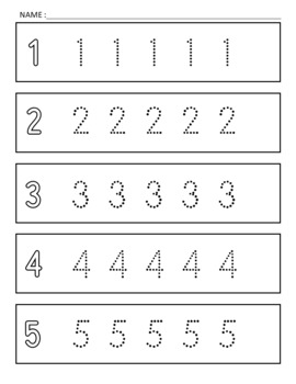 Numbers 1-10 I Tracing l Color Number by PAMATOM | TPT