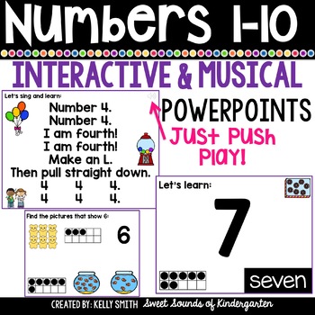 Preview of Numbers 1-10 Interactive Powerpoints | Distance Learning