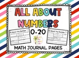 Numbers 1-20 Number Sense Journal Pages