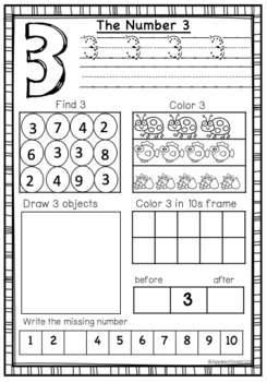 Numbers to 10 Activity Pack by Apples of Gold | Teachers Pay Teachers