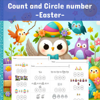 Preview of Numbers 1-10: Number Counting and Circle with Easter items