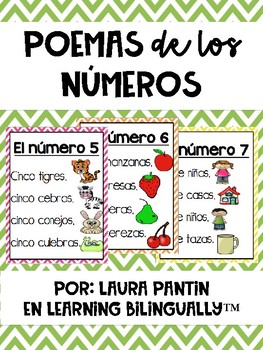 Numbers 1-10 Poems in Spanish by Learning Bilingually | TPT