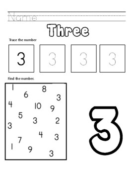 Numbers 1-10 Practice by TK Adventures | TPT