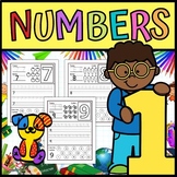 Numbers 1-10 Practice Pages (trace, write, color & find)