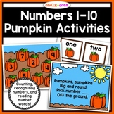 Numbers 1-10 Pumpkin Activities | Number Recognition | Rea