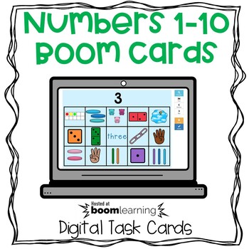 Preview of Numbers 1-10 Search & Find Boom Cards