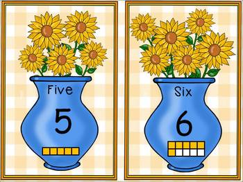 Numbers 1-10- Sunflower Math-BILINGUAL by Kidscanlearnschool | TpT