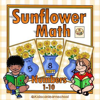 Numbers 1-10- Sunflower Math-BILINGUAL by Kidscanlearnschool | TPT