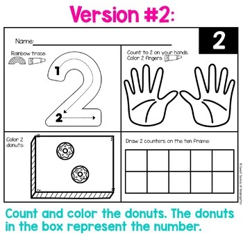 numbers 1 10 trace and color worksheets by sweet sounds of kindergarten