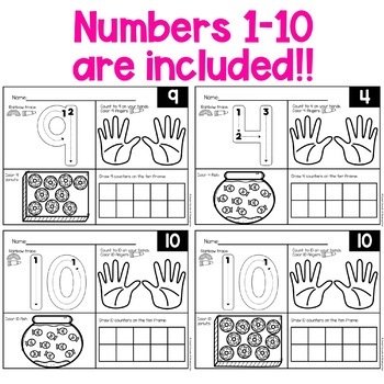 numbers 1 10 trace and color worksheets by sweet sounds of kindergarten