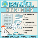 Numbers 1-10 - Winter Booklet for Kids + Video