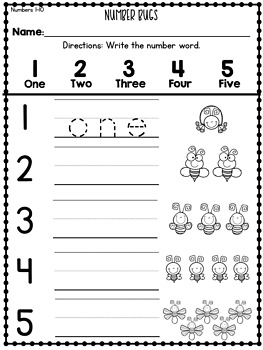 distance learning numbers 1 10 worksheets by kinder pals tpt