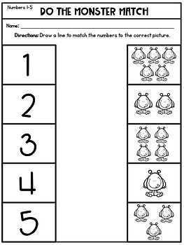 distance learning numbers 1 10 worksheets by kinder pals tpt