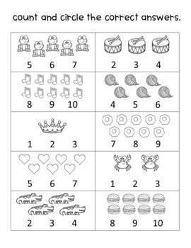 Numbers 1-10 Worksheets by Brain for kids | TPT