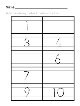 Numbers 1-10 Worksheets 