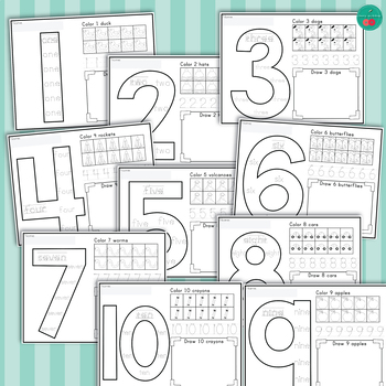 Numbers Worksheets by Cherry Workshop | Teachers Pay Teachers
