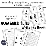 Numbers 1-10..Write the Room..Teaching Awareness and Commu