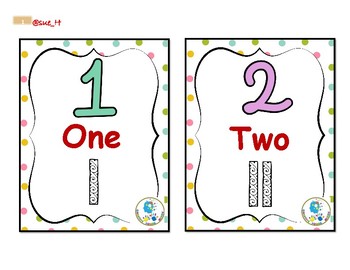 numbers 1 10 flashcards by sue h teachers pay teachers