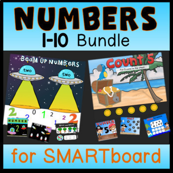 Preview of Numbers 1-10 for SMARTboard Bundle