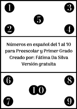 Numbers 1 10 In Spanish Free Version Numeros 1 Al 10 En Espanol Vers Grat