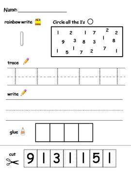 numbers 1 10 printable worksheets find write trace and glue