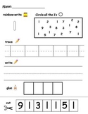 Numbers 1-10 printable worksheets - find, write, trace, and glue!