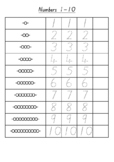 Numbers 1-10 with Montessori Beads Worksheet