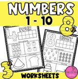 Numbers 1-10 worksheets | counting and cardinality | numbe
