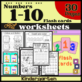 Numbers 1-10 worksheets & flash cards for Kindergarten |  Math