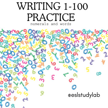 Preview of Numbers 1-100 Numeral and Word Writing Practice