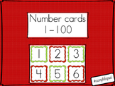 Numbers 1-100 (red and green)