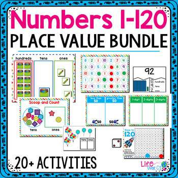 Preview of Numbers 1-120 Place Value | 1st Grade Math Centers