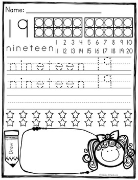 tracing numbers 1 20 by catherine s teachers pay teachers