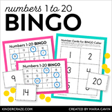 Numbers 1-20 Bingo - Teen Number Practice Review Bingo Gam