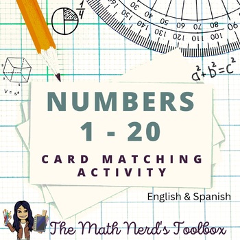 Preview of Numbers 1-20 Card Match - Tarjetas de Numeros