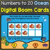 Numbers 1-20, Counting Digital Boom Cards with Summer Ocean Theme
