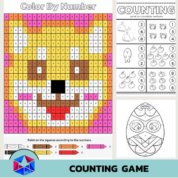 Numbers 1-20 Counting Game / Coloring Pages by Abstract MATH ART