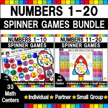 Preview of Numbers to 20 Math Games Bundle | Teen Numbers | Counting | Math Centers