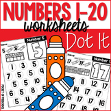 Numbers 1-20 Dot It Worksheets
