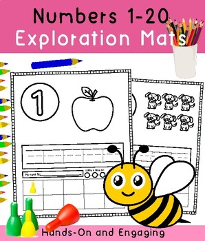 Preview of Numbers 1-20  Exploration Mats Hands-On and Engaging Activities worksheets