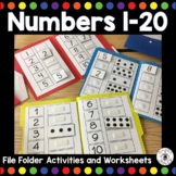 Numbers 1-20 File Folder Activities and Worksheets